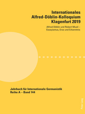 cover image of Internationales Alfred-Doeblin-Kolloquium Klagenfurt 2019